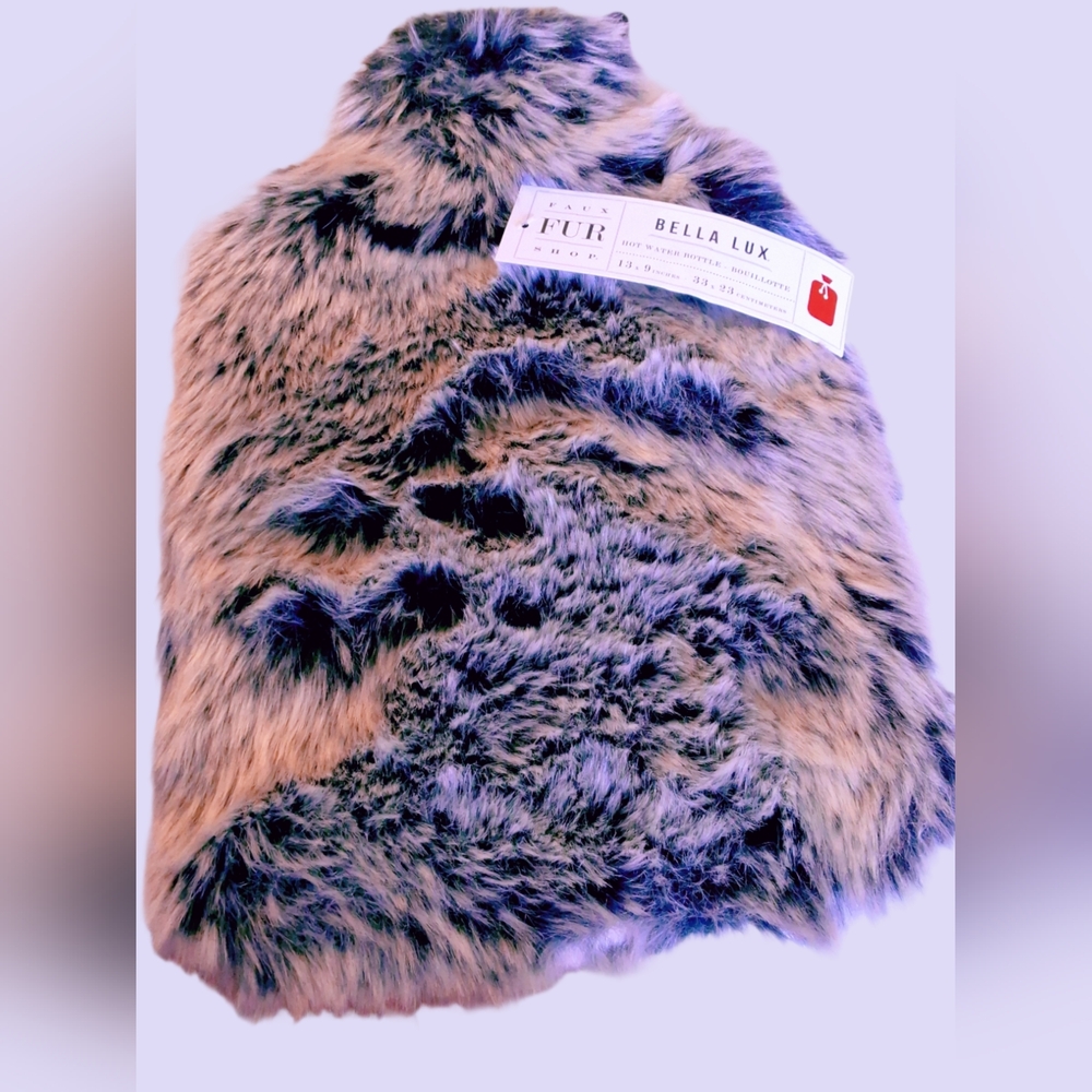Bella Lux Faux Fur Hot Water Bottle - 13x9" - Cozy & Stylish